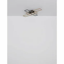 Lampes Dorées-Luminaires Globo Lighting Dakari Plafonnier LED Noir, 1 lumière