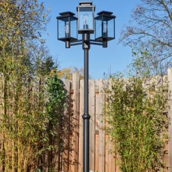 hofstein Dalasjo Réverbère, Eclairage de chemin Noir, 3 lumières