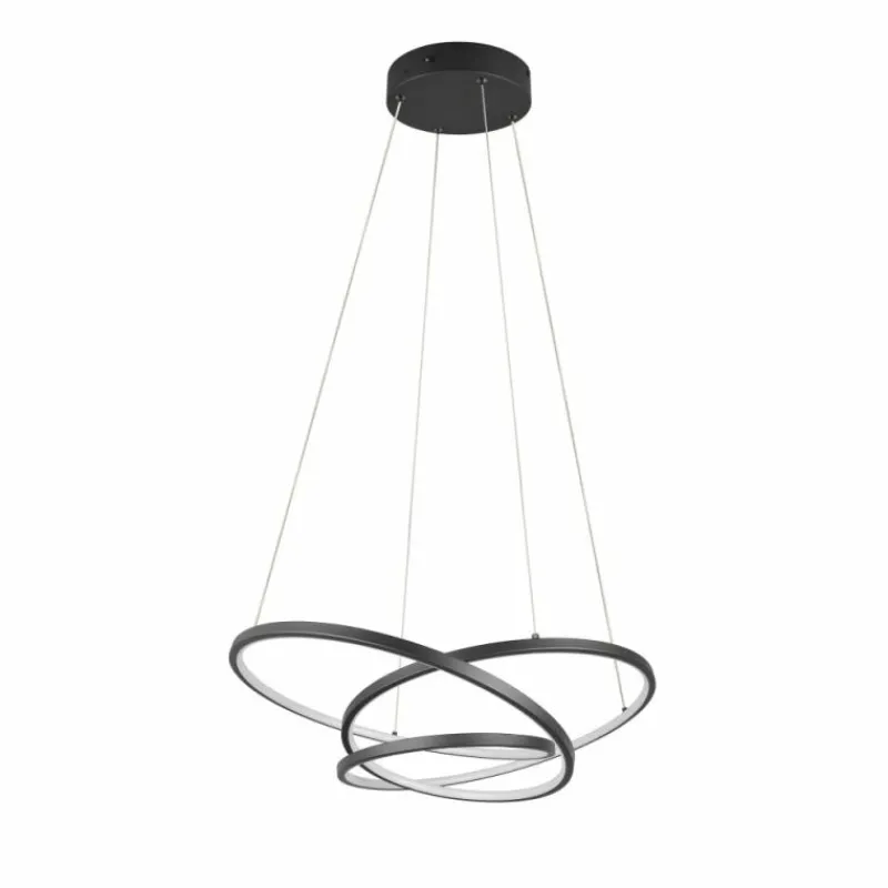Luminaires Trio Darvin Suspension LED Noir, 1 lumière* Éclairage Led