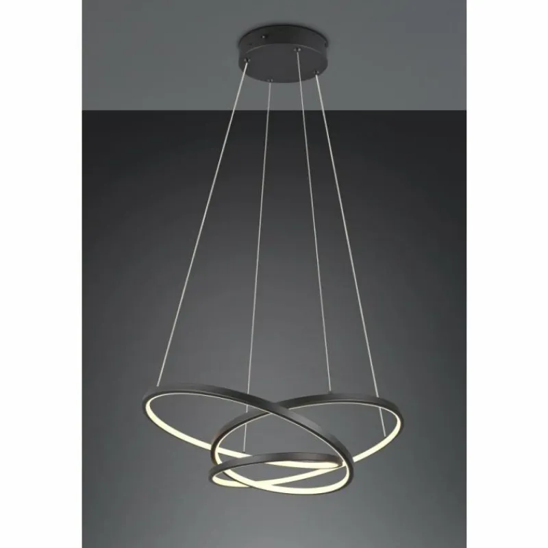 Luminaires Trio Darvin Suspension LED Noir, 1 lumière* Éclairage Led