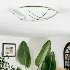 hofstein Davin Plafonnier Blanc, 1 lumière