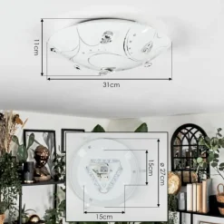 hofstein Davin Plafonnier LED Blanc, 1 lumière