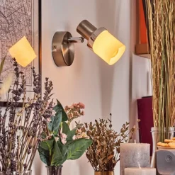 hofstein Davor Applique murale, Spot mural Chrome, Nickel mat, 1 lumière