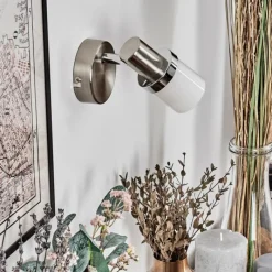 hofstein Davor Applique murale, Spot mural Chrome, Nickel mat, 1 lumière