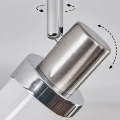 hofstein Davor Plafonnier, Spot de plafond Chrome, Nickel mat, 4 lumières