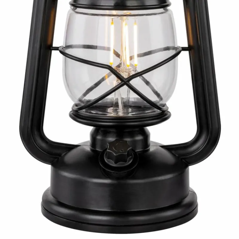 Luminaires Rustiques-Luminaires Globo Lighting Décor Globo CERTALDO LED Noir, 1 lumière