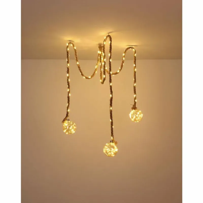 Luminaires Globo Lighting Décor Globo ROVETO Ambre, 3 lumières