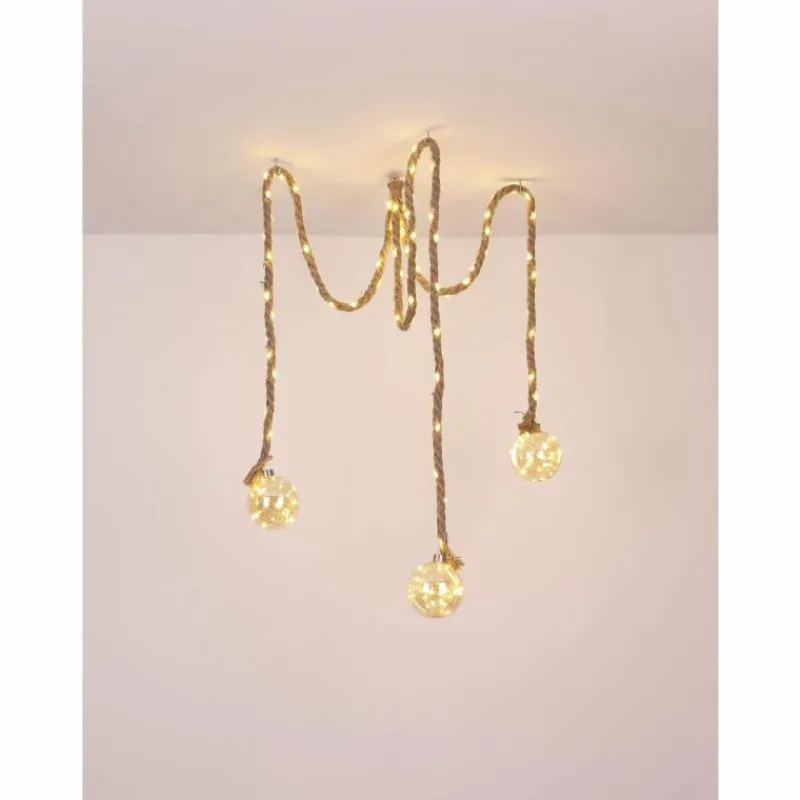 Luminaires Globo Lighting Décor Globo ROVETO Ambre, 3 lumières