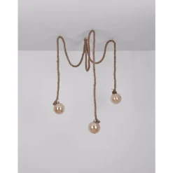 Luminaires Globo Lighting Décor Globo ROVETO Ambre, 3 lumières