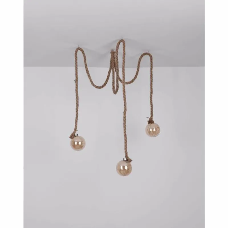 Luminaires Globo Lighting Décor Globo ROVETO Ambre, 3 lumières