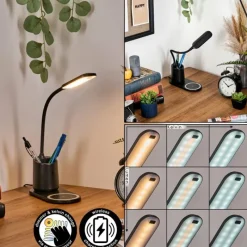 hofstein Debelmose Lampe de bureau, Lampe à poser LED Noir, 1 lumière