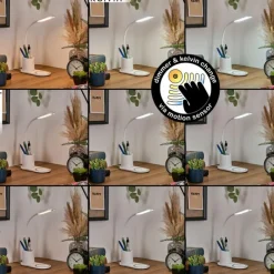 hofstein Debelmose Lampe de bureau, Lampe à poser LED Blanc, 1 lumière