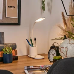 hofstein Debelmose Lampe de bureau, Lampe à poser LED Blanc, 1 lumière