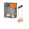Lampes En Bois-Luminaires Ledvance DECOR Applique murale / Plafonnier LED Noir, 1 lumière