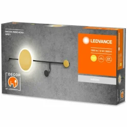 Luminaires Ledvance DECOR Applique murale / Plafonnier LED Gris, 1 lumière* Éclairage Led