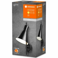 Luminaires Ledvance DECOR Applique murale / Plafonnier LED Noir, 1 lumière* Éclairage Led