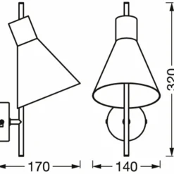 Luminaires Ledvance DECOR Applique murale / Plafonnier LED Noir, 1 lumière* Éclairage Led