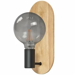 Lampes En Bois-Luminaires Ledvance DECOR Applique murale / Plafonnier Couleur bois, Noir, 1 lumière