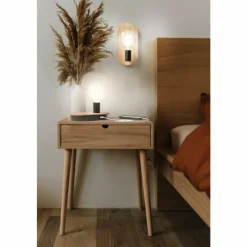 Lampes En Bois-Luminaires Ledvance DECOR Applique murale / Plafonnier Couleur bois, Noir, 1 lumière