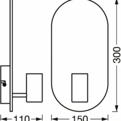Lampes En Bois-Luminaires Ledvance DECOR Applique murale / Plafonnier Couleur bois, Noir, 1 lumière