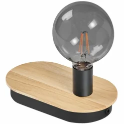 Lampes En Bois-Luminaires Ledvance DECOR Applique murale / Plafonnier Couleur bois, Noir, 1 lumière