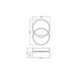 Luminaires Ledvance DECOR Applique murale / Plafonnier LED Noir, 1 lumière* Éclairage Led