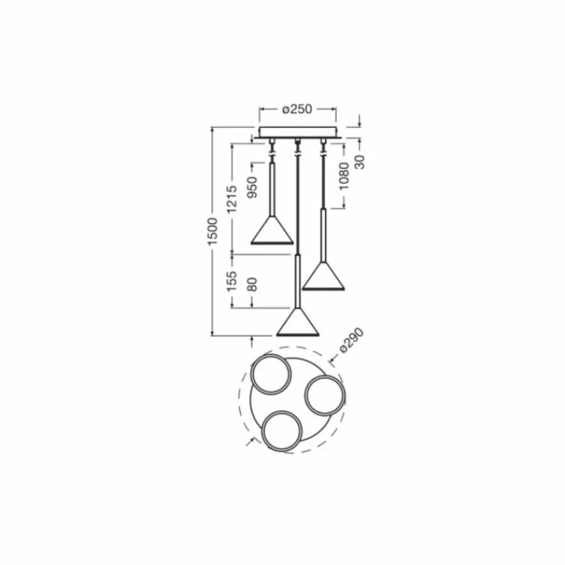 Luminaires Ledvance DECOR Applique murale / Plafonnier LED Noir, 3 lumières* Éclairage Led