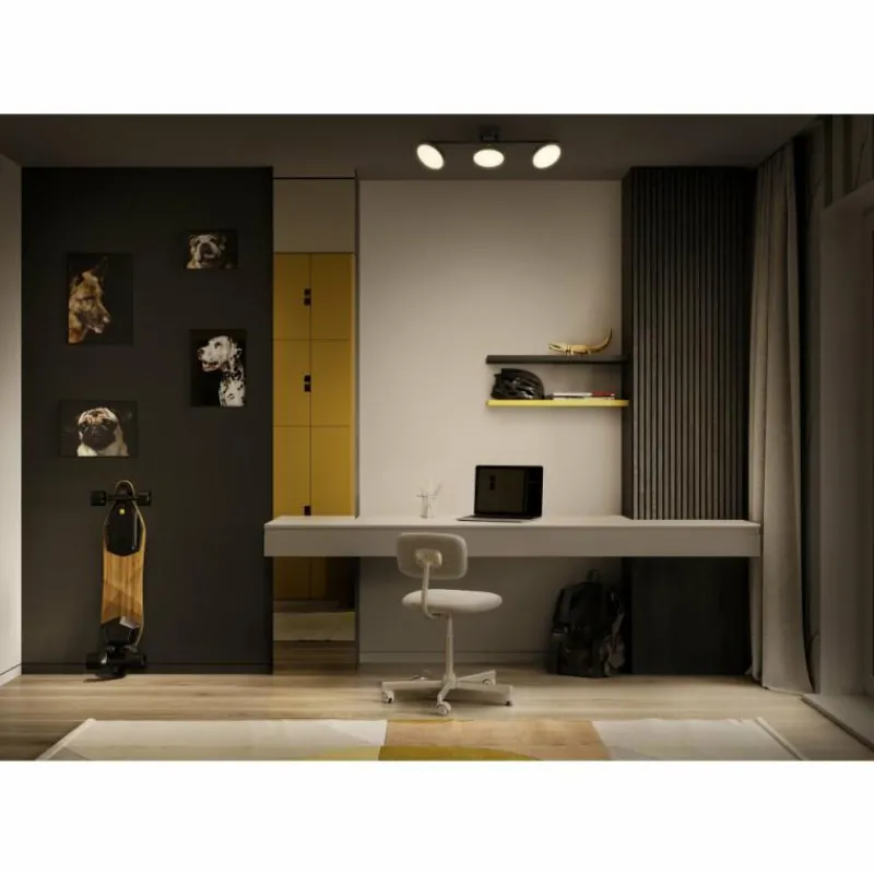 Luminaires Ledvance DECOR Applique murale / Plafonnier LED Noir, 3 lumières* Éclairage Led