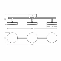 Luminaires Ledvance DECOR Applique murale / Plafonnier LED Noir, 3 lumières* Éclairage Led