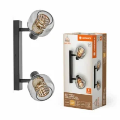 Luminaires Ledvance DECOR Applique murale / Plafonnier LED Noir, 2 lumières