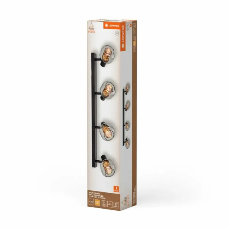 Luminaires Ledvance DECOR Applique murale / Plafonnier LED Noir, 4 lumières