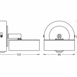 Lampes En Bois-Luminaires Ledvance Decor Plafonnier LED Blanc, 1 lumière