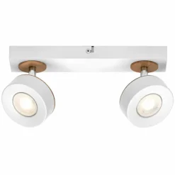 Lampes En Bois-Luminaires Ledvance Decor Plafonnier LED Blanc, 2 lumières