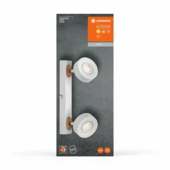 Lampes En Bois-Luminaires Ledvance Decor Plafonnier LED Blanc, 2 lumières