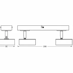 Lampes En Bois-Luminaires Ledvance Decor Plafonnier LED Blanc, 2 lumières