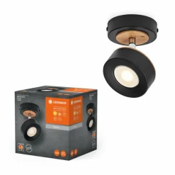 Lampes En Bois-Luminaires Ledvance Decor Plafonnier LED Noir, 1 lumière