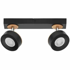 Lampes En Bois-Luminaires Ledvance Decor Plafonnier LED Noir, 2 lumières