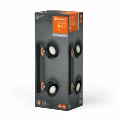 Lampes En Bois-Luminaires Ledvance Decor Plafonnier LED Noir, 2 lumières