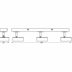 Lampes En Bois-Luminaires Ledvance Decor Plafonnier LED Noir, 3 lumières