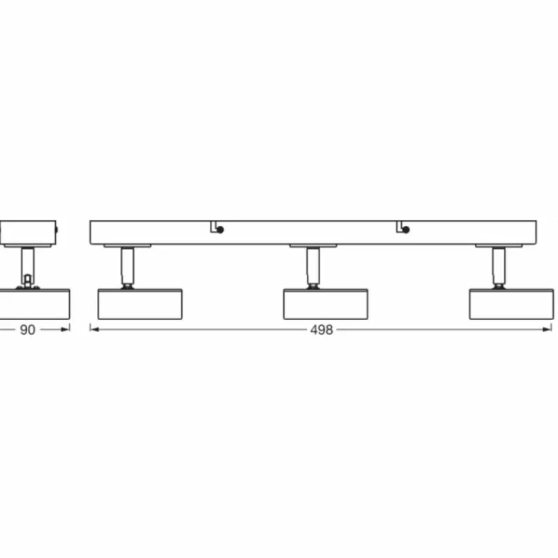 Lampes En Bois-Luminaires Ledvance Decor Plafonnier LED Noir, 3 lumières