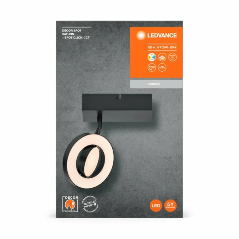 Luminaires Ledvance Decor Plafonnier LED Noir, 1 lumière* Éclairage Led