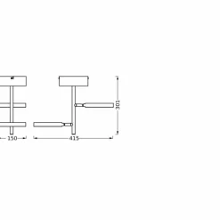 Luminaires Ledvance Decor Plafonnier LED Noir, 2 lumières* Éclairage Led