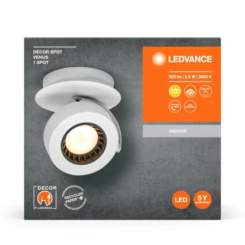Luminaires Ledvance Decor Plafonnier LED Blanc, 1 lumière* Éclairage Led