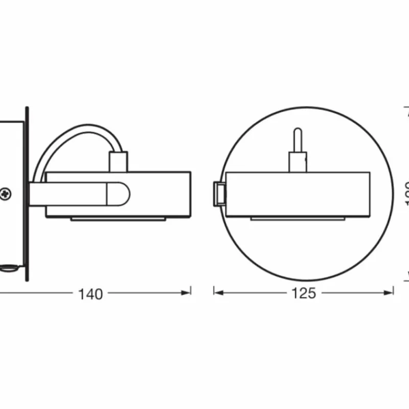 Luminaires Ledvance Decor Plafonnier LED Noir, 1 lumière* Éclairage Led