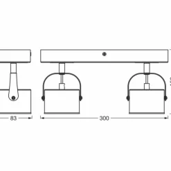 Luminaires Ledvance Decor Plafonnier LED Argenté, 2 lumières* Éclairage Led