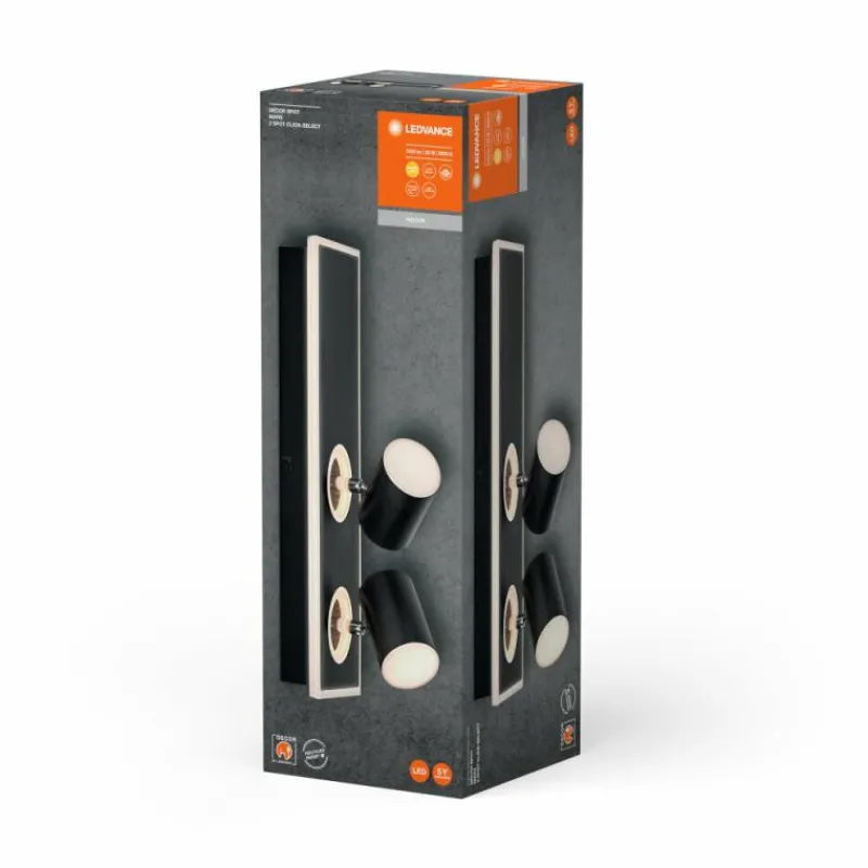 Luminaires Ledvance Decor Plafonnier LED Noir, 2 lumières* Éclairage Led