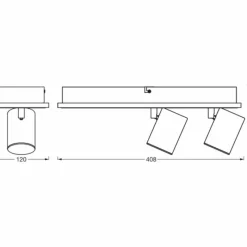 Luminaires Ledvance Decor Plafonnier LED Noir, 2 lumières* Éclairage Led