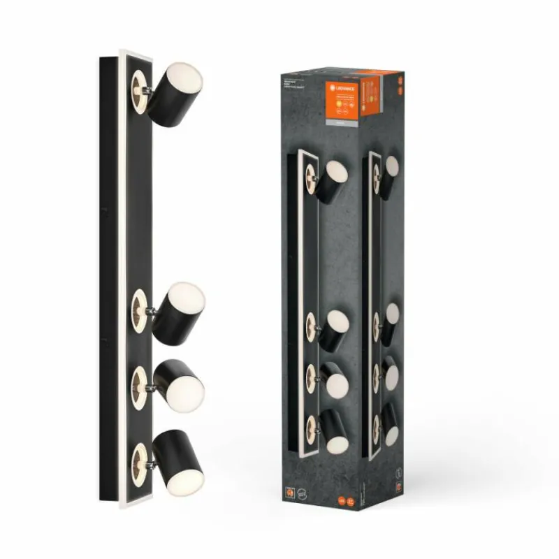 Luminaires Ledvance Decor Plafonnier LED Noir, 4 lumières* Éclairage Led