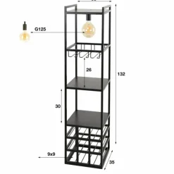 hofstein Decorate Lampadaire Anthracite, 1 lumière* Lampadaires Et Lampes Sur Pied