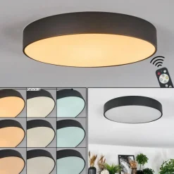 hofstein Diagonal Plafonnier LED Noir, 1 lumière, Télécommandes